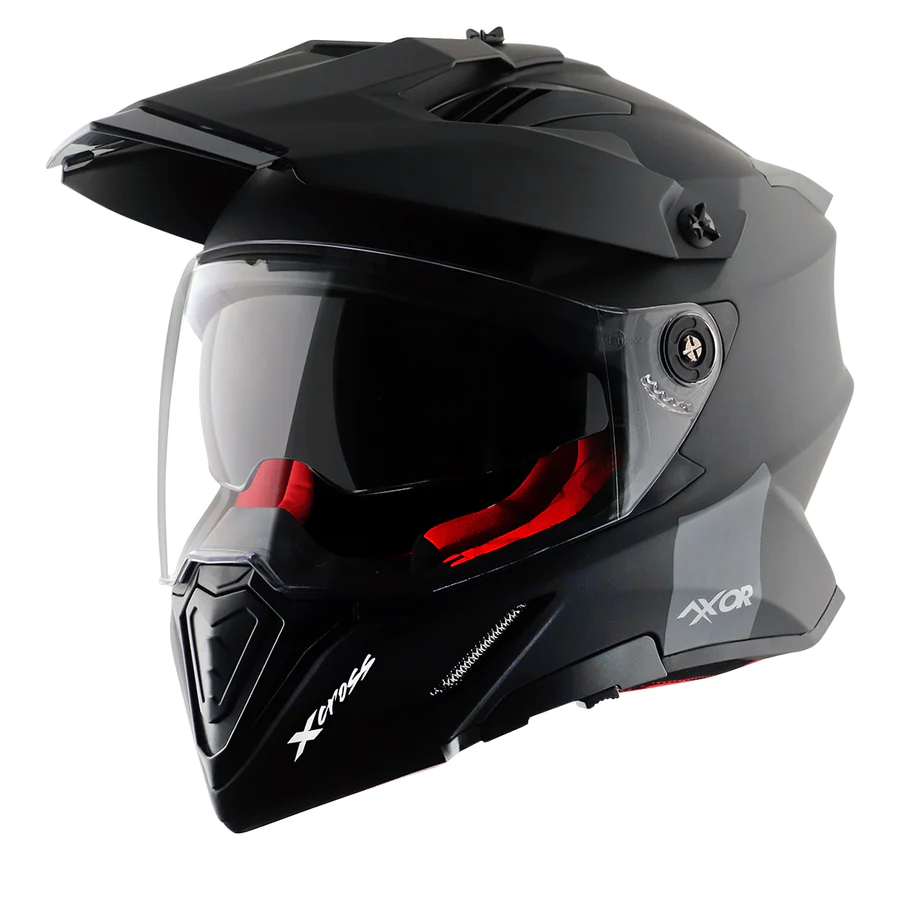 AXOR X-CROSS DUAL VISOR HELMET (DULL BLACK)