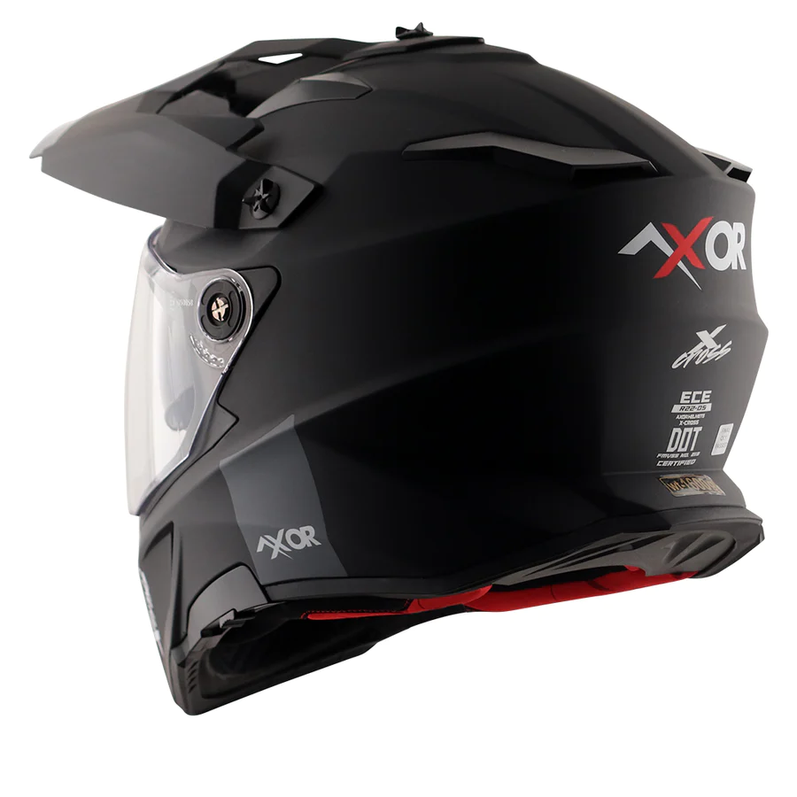 AXOR X-CROSS DUAL VISOR HELMET (DULL BLACK) - Image 4