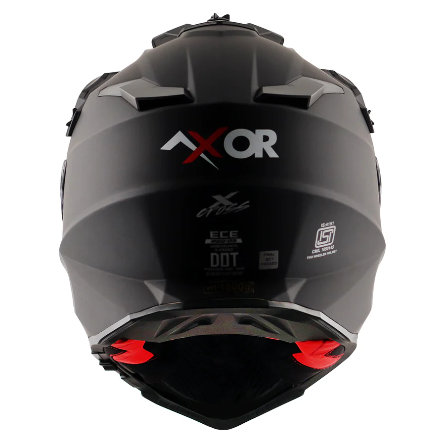 AXOR X-CROSS DUAL VISOR HELMET (DULL BLACK) - Image 5