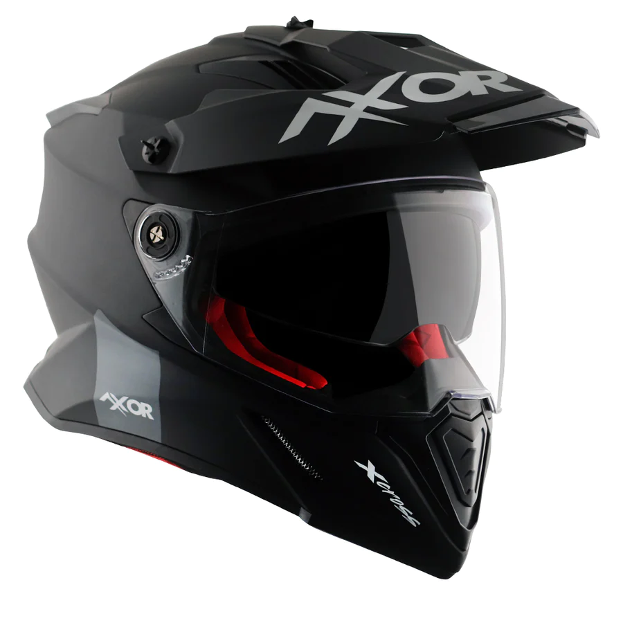 AXOR X-CROSS DUAL VISOR HELMET (DULL BLACK) - Image 8
