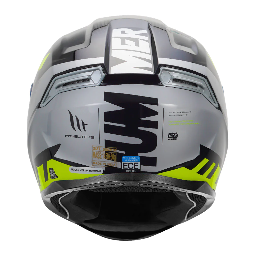 MT Hummer BRICK HELMET (GLOSS Fluorescent yellow) - Image 4