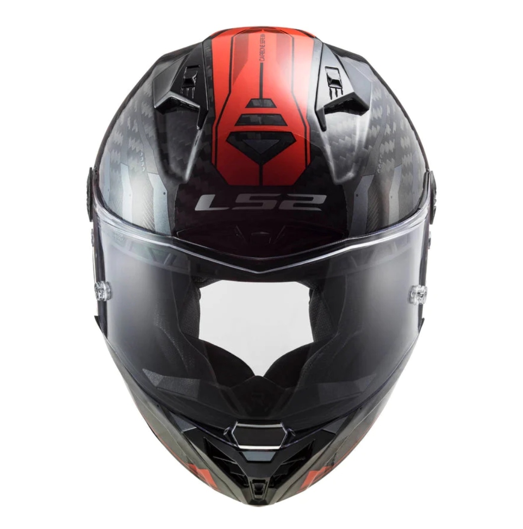 LS2 FF805 THUNDER Carbon Sputnik Gloss Metal Red Helmet - Image 4