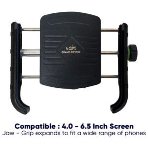 GrandPitstop Jaw-Grip Mobile Holder Mount with Charger - Black