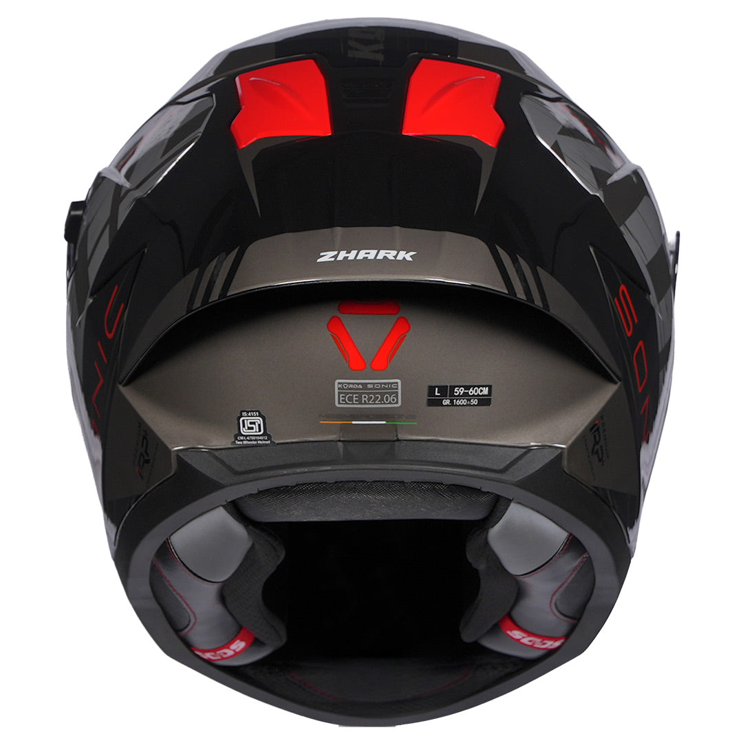 Korda Sonic GP Zhark Helmet (Red) - Image 4