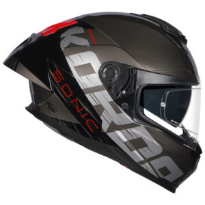 Korda Sonic Zhark Helmet (Gloss Grey & Red)