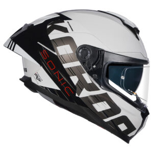 Korda Sonic Zhark Helmet (Gloss Black & White)