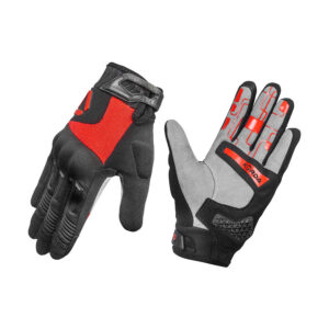 KORDA STUNT SHORT CUFF RIDING GLOVES ( Red )