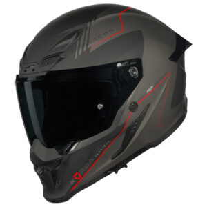 Korda Icon Nero Helmet (Matt Grey & Red)