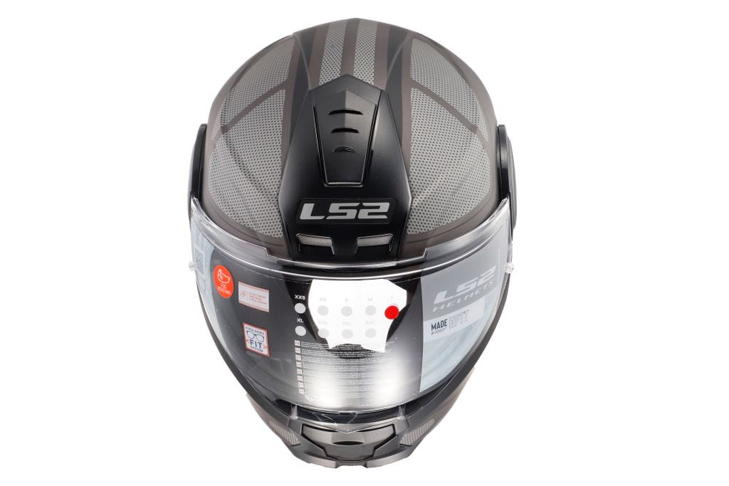 LS2 FF902 Scope Axis Matt Black Titanium Flip Up Helmet - Image 2
