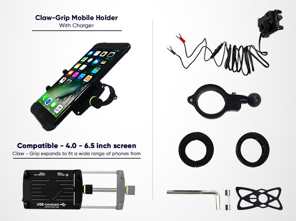 GrandPitstop Claw-Grip Mobile Holder Mount with Charger - Image 5