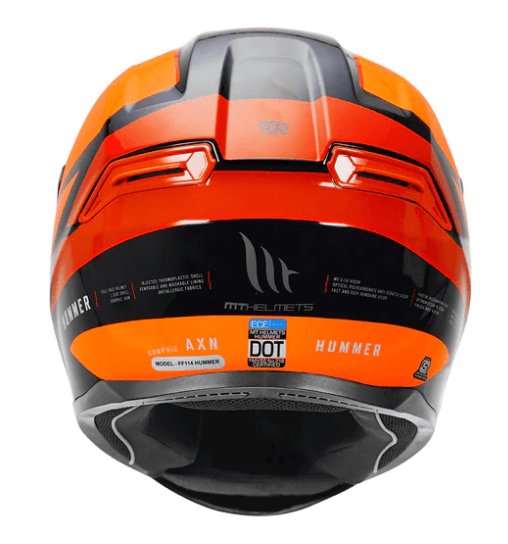 MT Hummer AXN Helmet ( Gloss Fluorescent Orange ) - Image 3