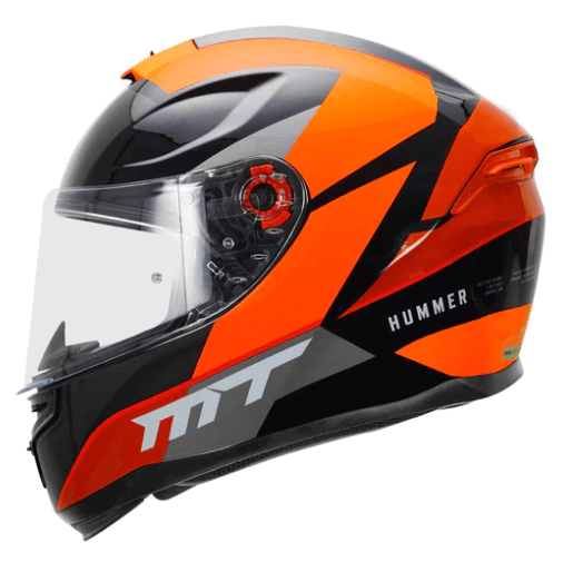 MT Hummer AXN Helmet ( Gloss Fluorescent Orange ) - Image 4