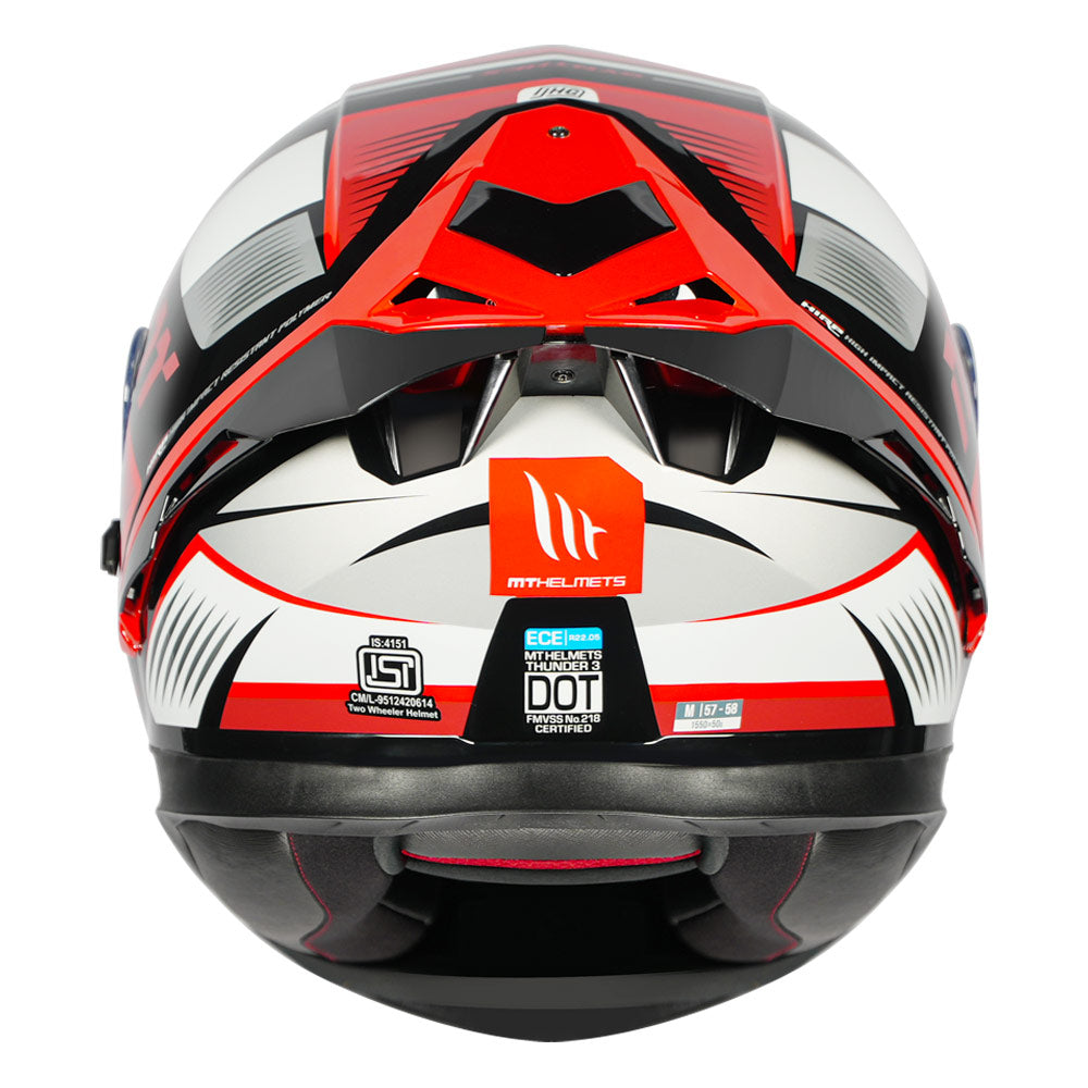 MT Thunder3 Pro Synthex Helmet (Gloss Fluorescent Red) - Image 4
