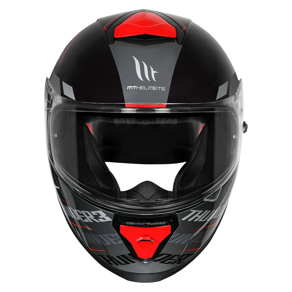 MT THUNDER3 PRO DAMER HELMET (Gloss Red & Black) - Image 3