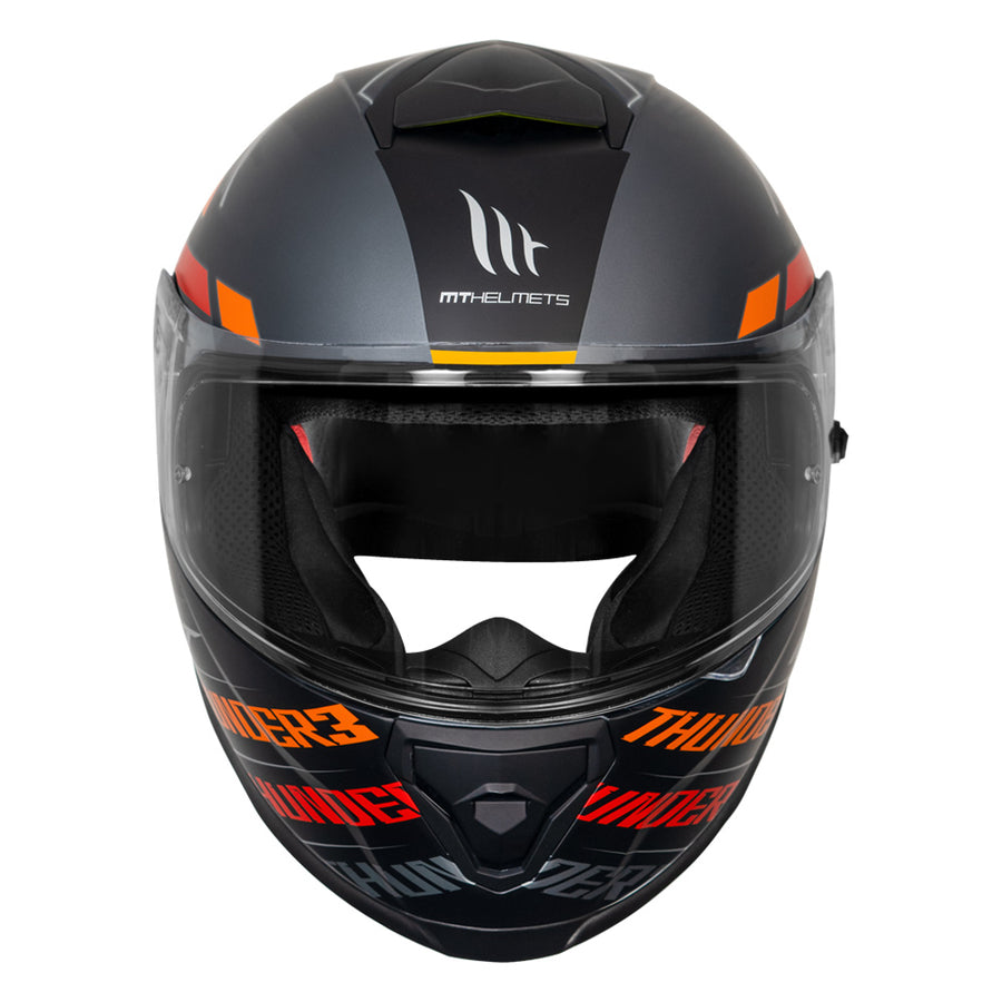 MT THUNDER3 PRO DAMER HELMET ( Matt Black Red) - Image 3