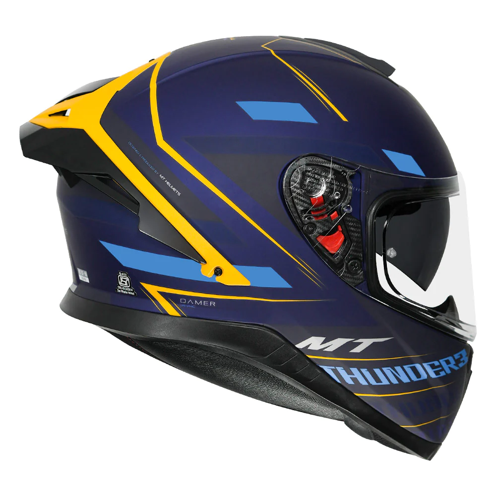 MT THUNDER3 PRO DAMER HELMET ( Matt Blue) - Image 3