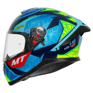 MT THUNDER3 PRO DIOGO MOREIRA HELMET (Blue & Green)