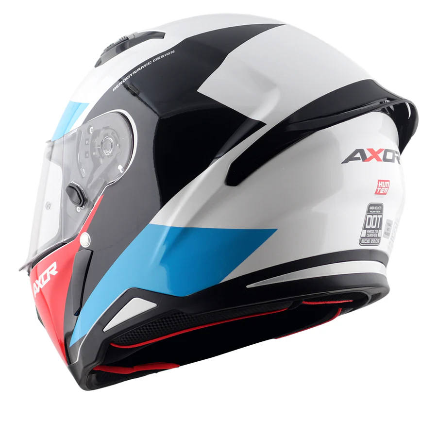 APEX Hunter Turbo Helmet (White Red) - Image 4