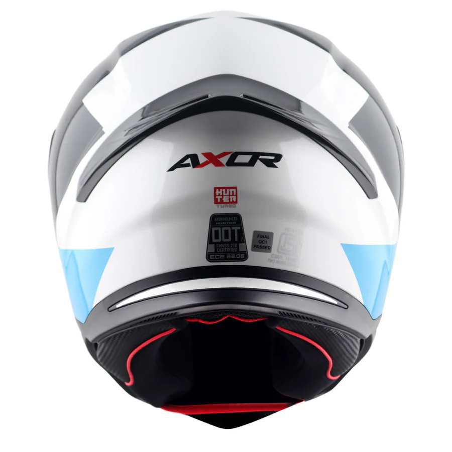 APEX Hunter Turbo Helmet (White Red) - Image 5