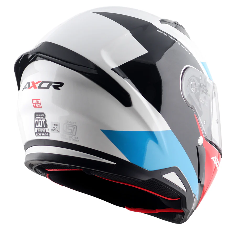 APEX Hunter Turbo Helmet (White Red) - Image 6