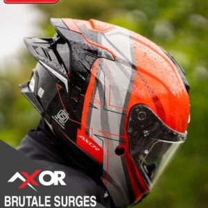 AXOR Brutale Surges Dual Spoiler Helmet (RED GREY)