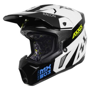 AXXIS WOLF RACON HELMET (White & Blue)