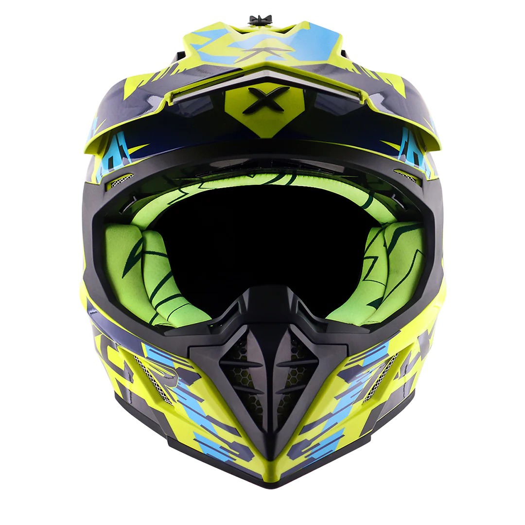 AXOR X-CROSS X1 HELMET (Neon Yellow Blue) - Image 5