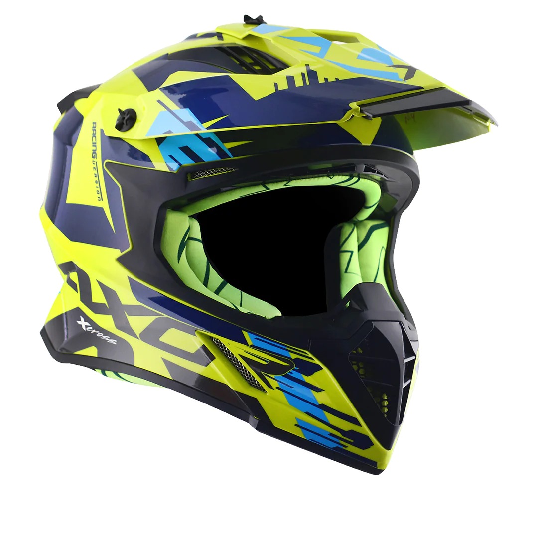 AXOR X-CROSS X1 HELMET (Neon Yellow Blue) - Image 8