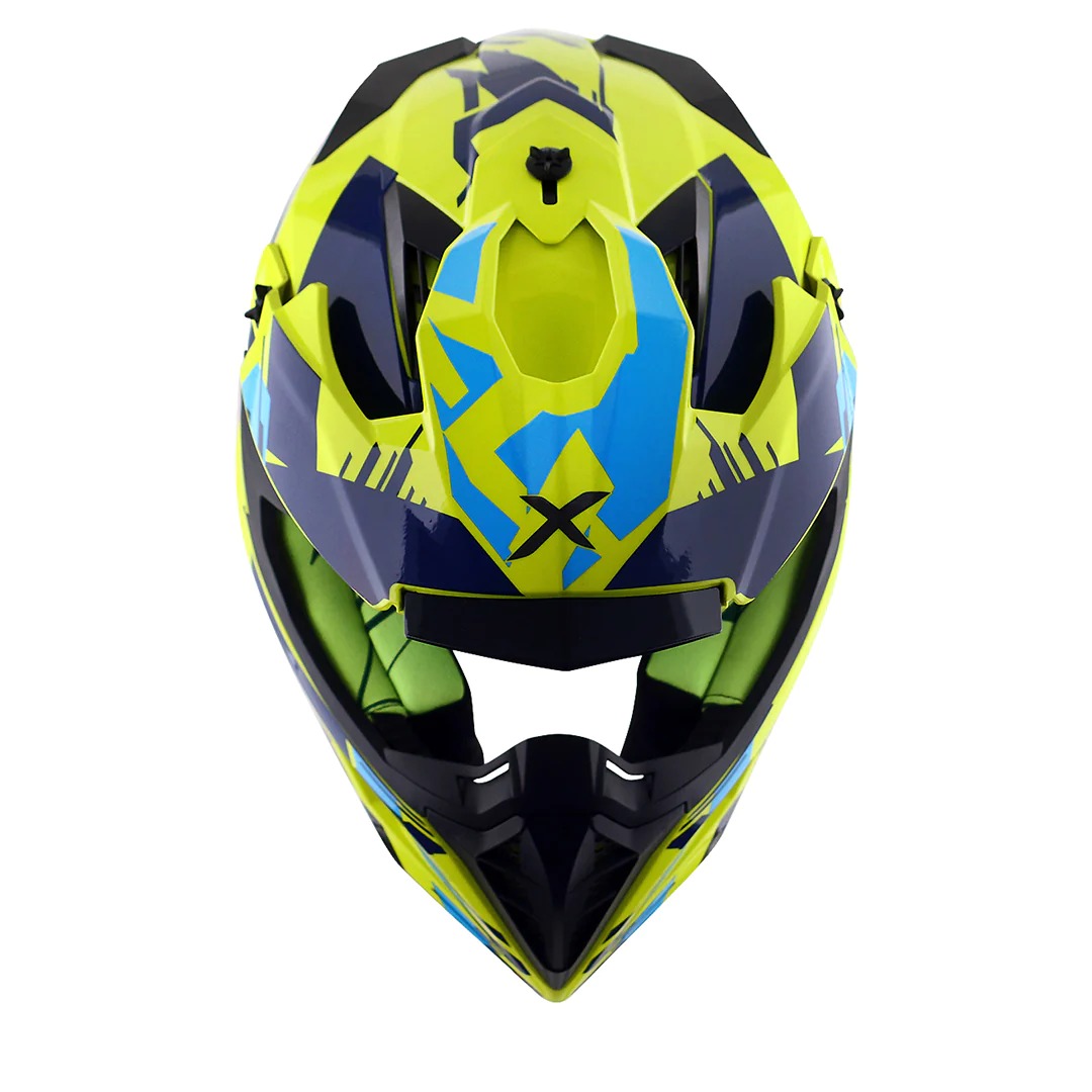 AXOR X-CROSS X1 HELMET (Neon Yellow Blue) - Image 7