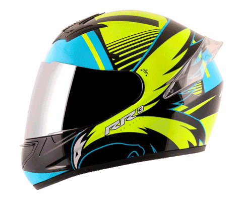 AXOR RAGE RR3 DULL BLACK NEON YELLOW HELMET