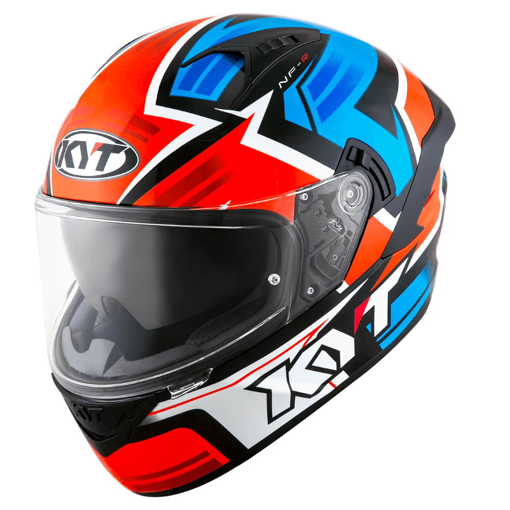 KYT NF-R Artwork Helmet ( Red/Blue ) - Image 4