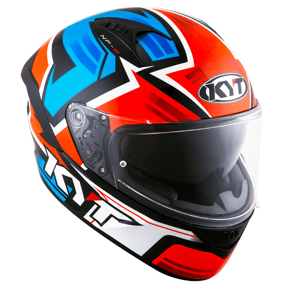 KYT NF-R Artwork Helmet ( Red/Blue ) - Image 5