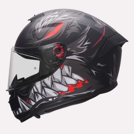MT Hummer Lycan Matt Black Helmet