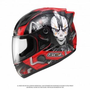 SOL - SL-68S II Metal Man Red Silver Gloss Helmet