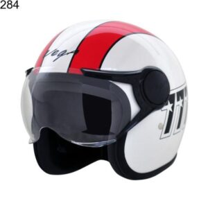 VEGA Jet 777 W/Visor White Red Helmet