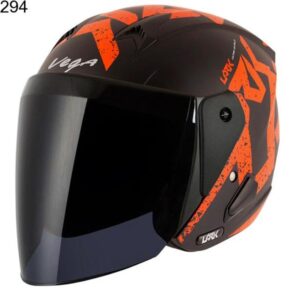 VEGA Lark Victor Dull Black Orange Helmet