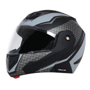 VEGA Crux Dx Checks Dull Black Silver Helmet