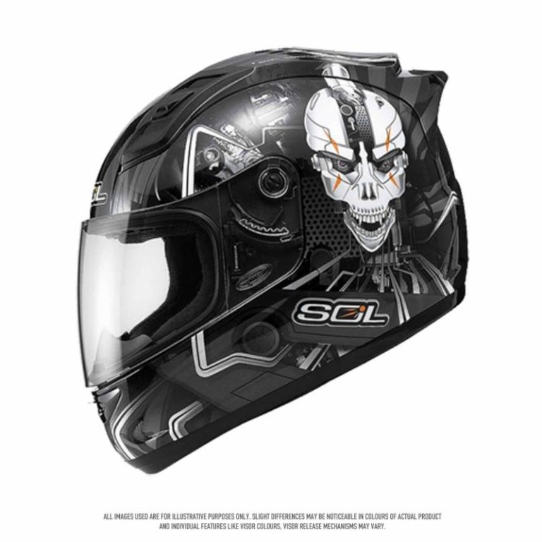 SOL - SL-68S II Metal Man Gloss Dark Silver Helmet