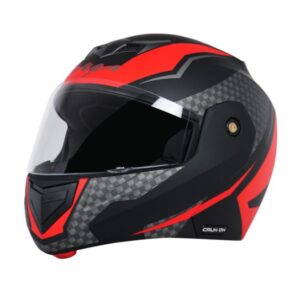 Vega Crux Dx Checks Dull Black Red Helmet