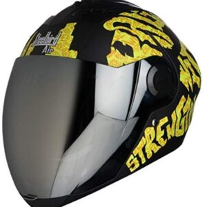 Steelbird SBA-2 Strength Matt Black With Yellow (ONE EXTRA TRANSPARENT VISOR )