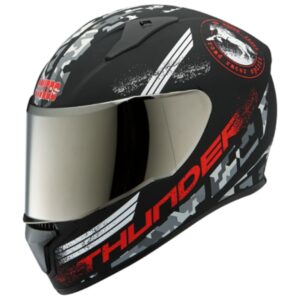 Studds Thunder D2 N10   Helmet  (Matt Black Red )