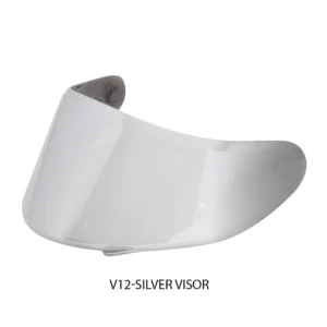 MT -V12 Pin Lock Ready Silver Iridium Visor