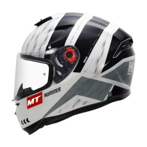 MT Hummer FLEX Helmet ( Black White )