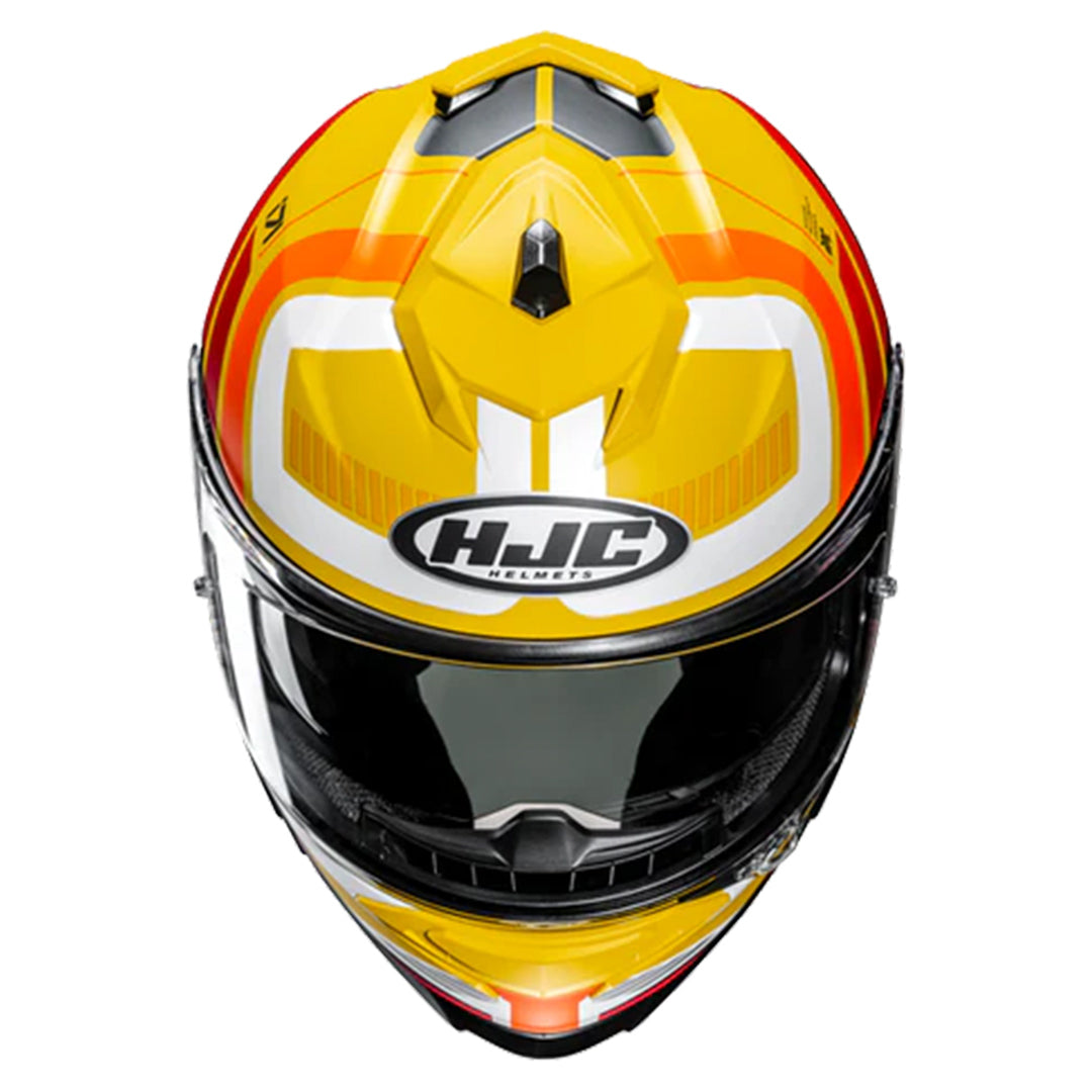 HJC I71 Viz Helmet (Yellow & Red ) - Image 4