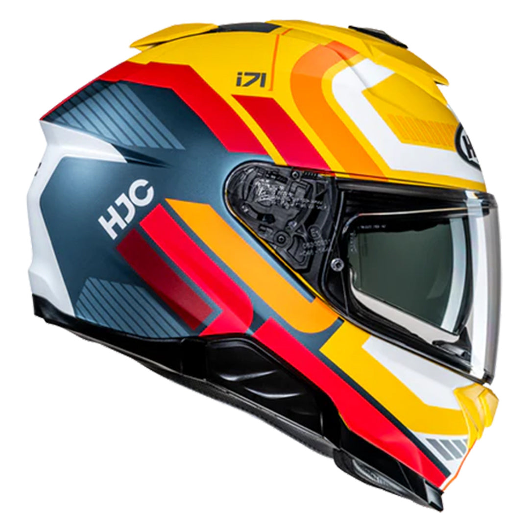 HJC I71 Viz Helmet (Yellow & Red ) - Image 2