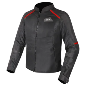 LS2 JACKET BREEZE MAN BLACK RED - CE CLASS A CERTIFIED JACKET