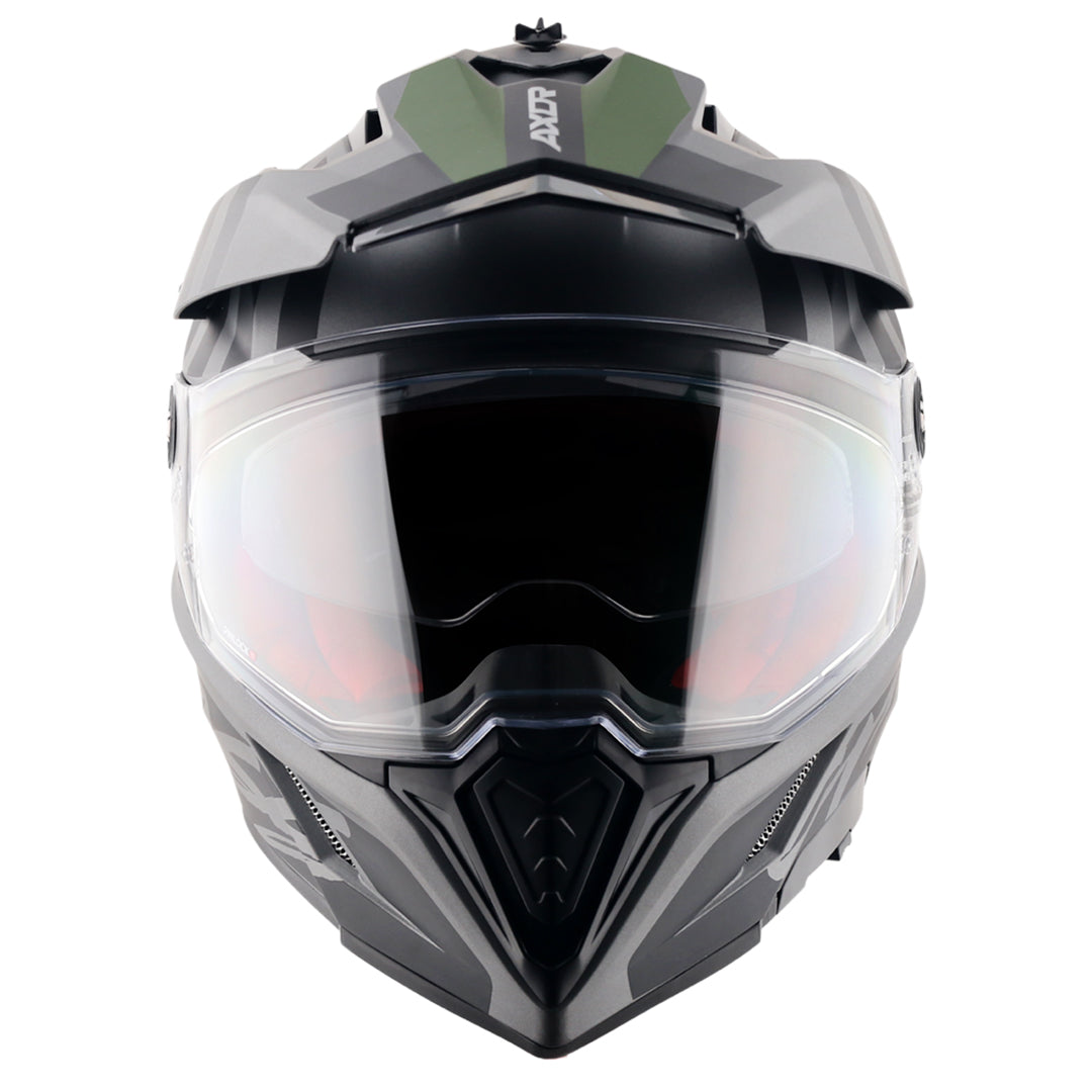 X-Cross Dual Visor Orbit Helmet (DULL ATHENA GREY BLACK) - Image 2