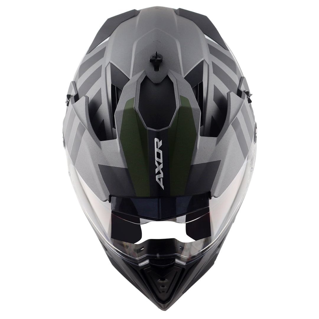 X-Cross Dual Visor Orbit Helmet (DULL ATHENA GREY BLACK) - Image 10