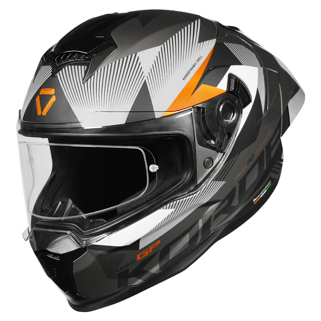 Korda Sonic GP Brave Helmet (Gloss Grey) - Image 4