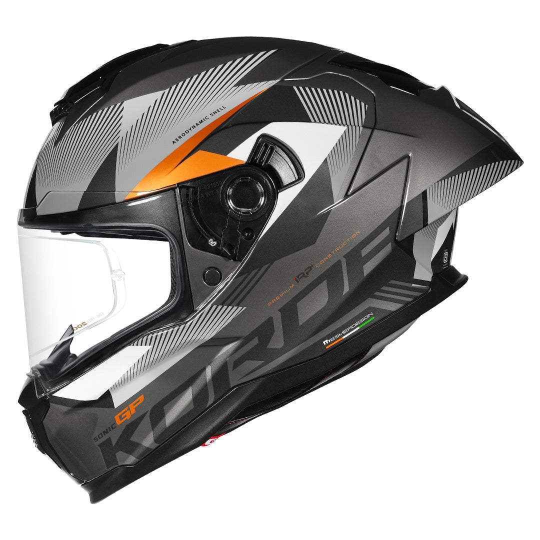 Korda Sonic GP Brave Helmet (Gloss Grey) - Image 5